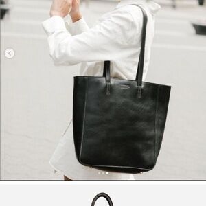 Parker Clay Eleni Black Leather Tote Bag